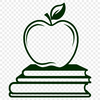Apple Theme Educational Materials Illustration Illustrated educational materials for teachers featuring an apple-themed book design.