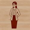 Teaching Professional Vector Image A digital illustration of a woman in a teaching profession.