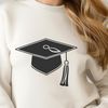 An illustration of a traditional graduation cap, symbolizing educational achievement and academic success.