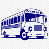 Illustration of a yellow school bus on a white background, designed as vector art for educational purposes.