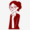 Woman in a Professional Setting Illustration of a woman in a professional setting, representing the education profession.