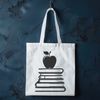 Apple Logo Book Cover Illustration An illustration of a book with the Apple logo on the cover.