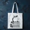 Vibrant Apple Book Illustration A digital illustration of a book with an apple motif, suitable for educational purposes and vector graphics.