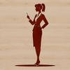 Educational Professional Woman Icon A vector illustration of a woman in a professional attire, representing the education profession.