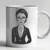 Classroom Character Illustration A young woman in a classroom setting, representing the education profession.
