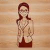 Cute Teacher Silhouette A simple illustration of a female teacher standing in front of a whiteboard.