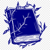 A detailed illustration of a book with thorns, suitable for educational materials or school projects.