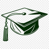 Elegant Graduation Icon Design A traditional graduation cap design used as vector art for education projects.