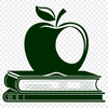 Beautiful Apple Design for Education A digital illustration of an apple book with a bold design, suitable for educational resources and teacher materials.