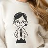 Female Teacher Silhouette A vector illustration of a woman in a teaching profession, suitable for educational projects.