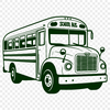 A school bus vector graphic, ideal for educational projects and designs.