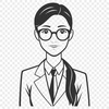 Teacher Vector Graphic A vector graphic design of a person with a teaching occupation, suitable for various educational contexts.