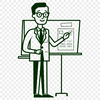 Teacher Portrait Vector Graphic A portrait illustration of a man in a profession related to education.