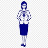 Female Professor Illustration A professional woman standing in front of a whiteboard, representing the education profession.