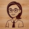 Teacher Character Design SVG A professional illustration of an adult woman in a teacher's role.