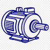 Moving Parts Vector Design A detailed illustration of an electric motor featuring moving parts and components.