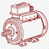 Detailed Motor Design Vector A detailed illustration of an electric motor, suitable for digital cutting machines like Cricut or laser cutters.