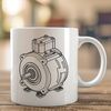 Vector Motor Design Free Download An illustrated electric motor with moving parts.