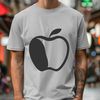 Single Apple Graphic Clip Art A detailed illustration of a single apple, suitable for use in graphic design projects.
