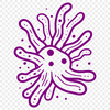 Bacterial Illustration with Intricate Details A detailed illustration of bacteria with rounded shapes and intricate details.