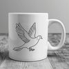 Free Scalable Dove SVG Graphic Silhouetted illustration of a dove against a simple background, designed as a scalable SVG graphic.