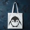 Flightless Bird Silhouette in Vector Style An SVG representation of a flightless bird species with distinctive tuxedo-like feathers.
