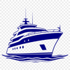 Sleek Watercraft Illustration A simple illustration of a boat with a sleek design.