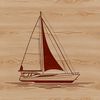 Beautiful Boat SVG Template A detailed illustration of a boat designed with vector graphics, suitable for use in various design projects.