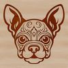 Intricate Dog Head Illustration Boston Terrier head illustration with intricate details.