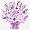 Colorful Wedding Blooms Vector A colorful arrangement of fresh flowers in a vase.