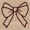 Decorative Bow Design A decorative bow design with rounded ends and symmetrical loops, suitable for various graphic applications.