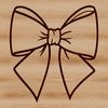 Beautiful Curved Lines Bow Design A simple bow design made up of curved lines, suitable for vector art projects.