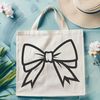 Classic Symmetrical Bow Vector Design A decorative bow with a classic shape and symmetrical design.