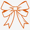 Simple Curved Bow Design A simple bow made up of curved lines, suitable for vector graphics design.