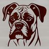 A detailed graphic representation of a Boxer animal's facial features, created as a scalable SVG file.