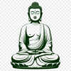 Meditative Buddha Icon A digital representation of the Buddha in a seated meditation pose.