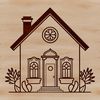 Vector illustration of a simple house with a modern design.