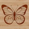 Beautiful Winged Garden Friend A colorful illustration of a free-spirited butterfly with delicate wings, perfect for gardening and crafting projects.