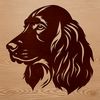 Beautiful Cocker Spaniel Portrait A detailed illustration of a Cocker Spaniel's head, suitable for clip art designs.