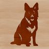 Relaxed German Shepherd SVG Image A digital illustration of a German Shepherd dog sitting calmly.