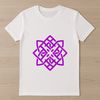 A stylized Celtic knot pattern featuring intricate shapes and ornate embellishments, perfect for vector art projects.