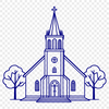 Vector Church Design for Graphic Projects Religious building illustration in vector format for graphic design and printing.