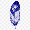 Detailed Bird Feather Vector Art High-resolution graphic of a single bird feather in a digital design style.