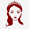 Royal Royalty Illustration A high-resolution vector illustration of a young woman dressed as a princess in a medieval-style gown.