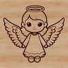 Illustrative angel icon designed as a vector graphic in SVG format for digital use.