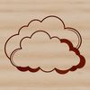 Puffy White Cloud Silhouette A white, puffy cloud with a soft texture, suitable for various digital applications.