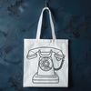 Vector Phone Icon for Cutting Machines A digital representation of a telephone, suitable for cutting machine designs or vector graphics.