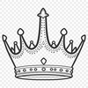 Simple Crown Design Vector Art A simple line art crown design created as a vector SVG file.