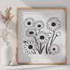 Simple Daisy Vector Design A simple daisy design used as clip art for digital projects.
