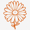 SVG Daisies for Digital Crafting A simple illustration of a daisy flower in vector format, suitable for digital design and cutting projects.